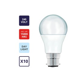 Maxim LED GLS Bayonet Cap (Daylight White) - 10watt (60watt) (Pack 10), 60MLGBCDL5X10