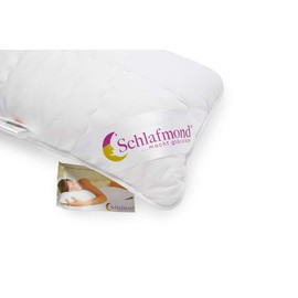 Schlafmond Cosimo Side Sleeper Pillow 40 x 140 cm - Body Pillow Also as Nursing Pillow and Pregnancy Pillow - Aloe Vera Cotton Cover & Zip - Washable up to 60 Degrees - Made in Germany