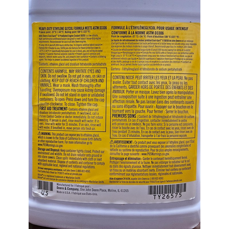 John Deere Original Equipment Cool-Gard II PRE-Mix - TY26575