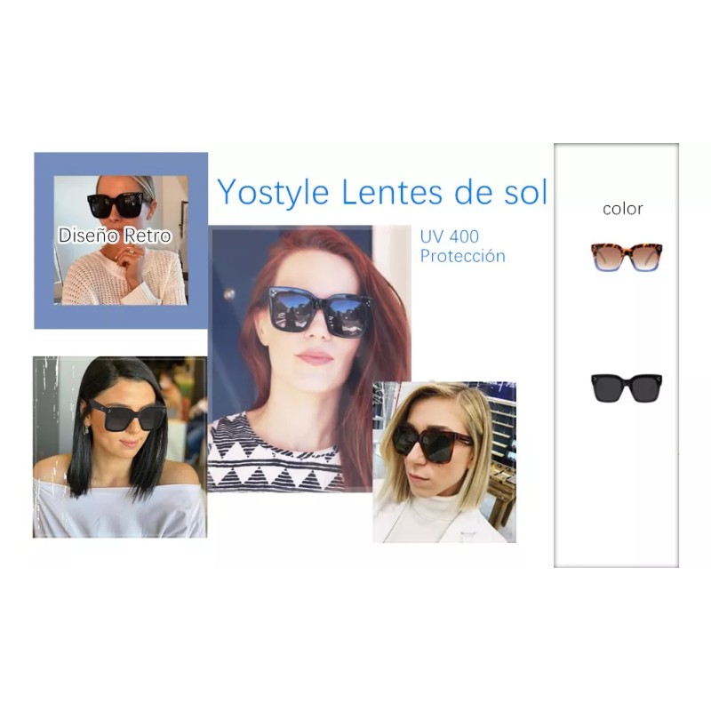 Yostyle Paquete De 2 Gafas De Sol Retro Protección Uv