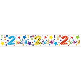 Simon Elvin - I am 2 Today Foil Banner - Pack of 6