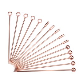 I-MART Stainless Steel Cocktail Picks Martini Picks Set (Pack of 15 - Rose Gold)