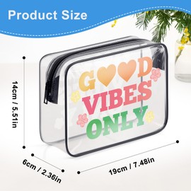 Inspirational Gifts for Women Friends Coworkers Clear Makeup Bag Beach Trendy Gifts Cosmetic Bag Birthday Gifts for Teen Girls Sister Travel Toiletry Pouch Christmas Graduation Gift Girls Weekend Gift