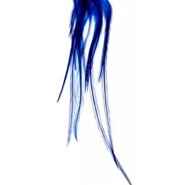 Big Hit Fly Co. CHINESE SADDLE HACKLE FEATHERS - Dark Blue - 6-11" - 12 pc.  Fly Tying Materials