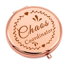Thank You Gifts for Women Boss Chaos Coordinator Gifts Compact Mirror Appreciation Gift for Teacher Boss Lady Coworkers Nurse Manager Coordinator Gift Pocket Makeup Mirrors