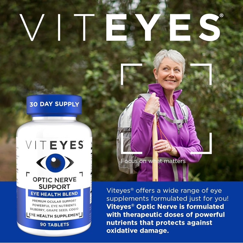 Viteyes Optic Nerve Support Supplement, Premium Ocular Nutrition Blend, 90