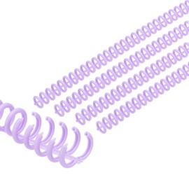 PATIKIL 12mm(1/2") Plastic Spiral Binding Coils, 50 Pcs Binding Spirals 85 Sheet Capacity 3:1 Pitch Binding Spirals for Binding Paper Sheets, Purple Pink