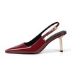 iiimmu Red Stiletto Heels 3.5 in High Heels Pumps Closed