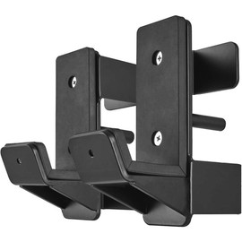 J Hooks for 2" x 2" Power Rack, Rubber Pad J-Hook for Power Cage, Bottom Reinforced Steel J Cups for Squat Rack, Heavy Duty Barbell Holder, Black - Color: for 2"x2" Rack with " 1/2 Hole