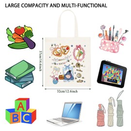 TSOTMO Coquette Bow Cartoon Lover Tote Bag Cartoon Character Fans Gift Friendship Gift for Women Sister (Bow Day toteCA)