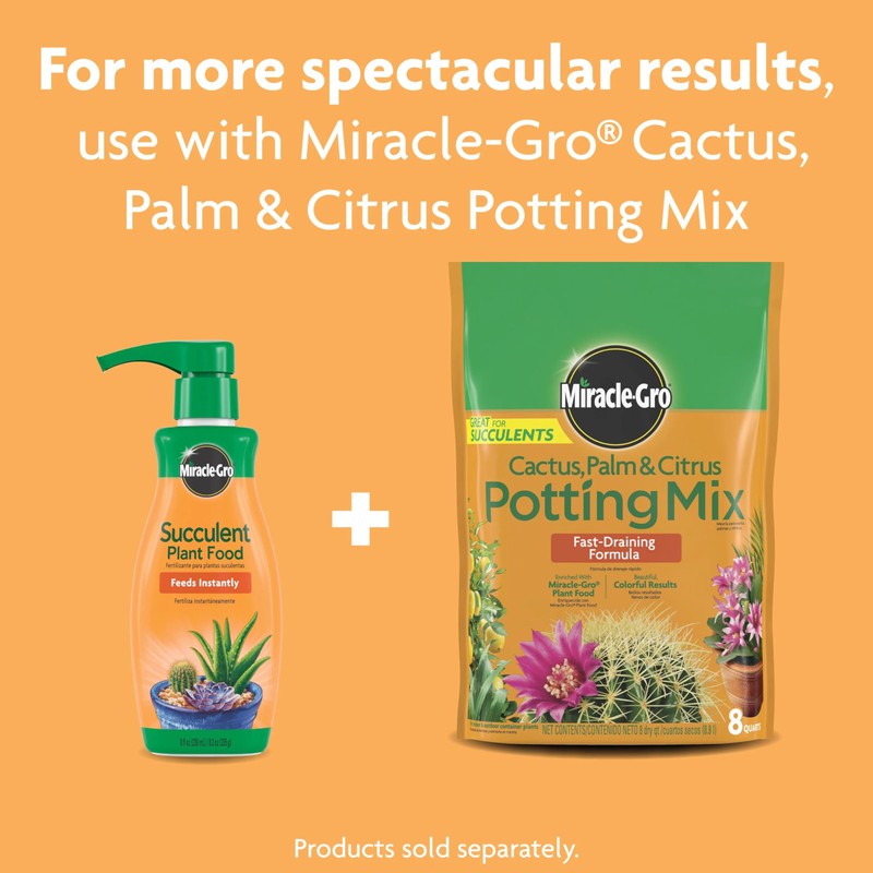 Miracle-Gro Succulent Plant Food, 8 oz., For Succulents including Cacti,