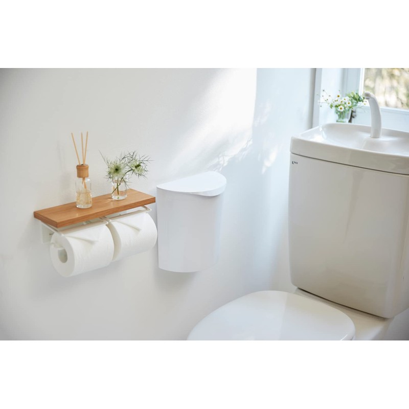 Isetou Merna Mini Trash Can with Lid, Small Storage Bin,