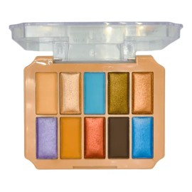 Paletas De Sombras Varios Tonos Mate Brillante 10 Colores                                                                                             