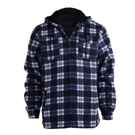 Yasumond Mens Warm Fleece Jackets Zip Up Plaid Flannel Sweatshirt Heavy Sherpa Lined Winter Coats Big Tall M