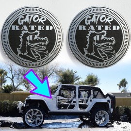 FMSgear Pair (2) GATOR Rated Fender Badges fits JEEP WRANGLER Gladiator Florida emblem