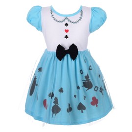 Lito Angels Alice in Wonderland Princess Fancy Dress Up Costume Cotton Outfits for Baby Girls Age 18-24 Months