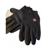 Ladies Womens Large Zipper Tech Non Slip Palm Gloves Black