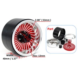 HOBBYSOUL Wide 40mm 2.2 Beadlock Wheels Adjustable Negative Offset Rims for 1/10 RC Crawler SCX10 Capra TRX4 Gen8 Everest gen 7 Pro Upgrades,HS701522