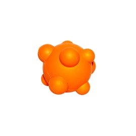 PlayfulSpirit Bumpy Bouncy Solid Rubber Ball – Great Chew Toy for Teething Puppies and Awesome Plaything for Smaller, Medium Size Dogs to Play Catch and Fetch – Fun Games Guaranteed (Orange)