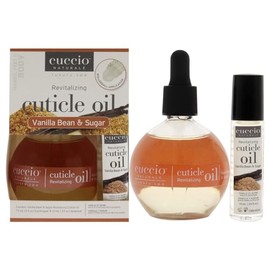 Cuccio Naturale Revitalizing Cuticle Oil Duo Pack - Vanilla Bean & Sugar - 68ml (2.3oz) & 10ml Roll-on