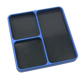 Universal Metal RC Screw Tray with Magnetic Pad, Magnet Screws Holder Plate RC Fixing Tools Compatible with HSP Redcat Traxxas Arrma HPI Axial 1/8 1/10 RC Car Boat (Blue)