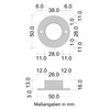 Gedotec Wardrobe Rail Bearing Stainless Steel Matt Brushed | Pack