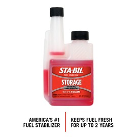 STA-BIL STA-BIL Storage Fuel Stabilizer, Keeps Fuel Fresh for 24 Months, Prevents Corrosion, Gasoline Treatment Fuel Additive that Protects Fuel System, Gas Stabilizer for Fuel Storage, 8 oz.