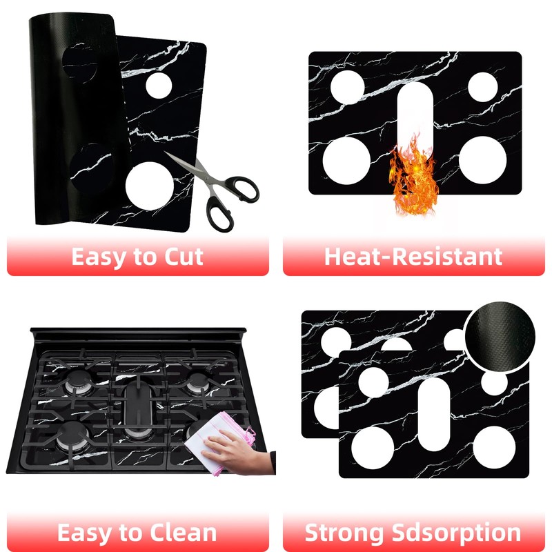 Sanshare LG Gas Stove Burner Cover 5 Burners with 2