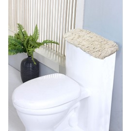 Home Weavers Bell Flower Collection 10"x22" Tank Lid Cover 100% Cotton Tufted Bath Rugs, Extra Soft and Absorbent Bath Rugs, Non-Slip Bath Mats, Machine Washable, Bathroom Bath Mats for Floor, Ivory