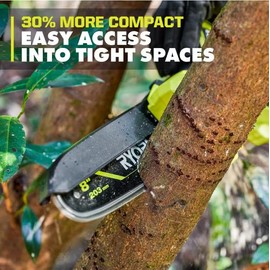 RYOBI 18V Brushless 8 in. Battery Compact Pruning Mini Chainsaw (Tool Only)