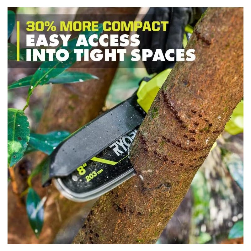 RYOBI 18V Brushless 8 in. Battery Compact Pruning Mini Chainsaw