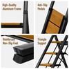Mayi Plus 5 Step Ladder,Portable Step Ladder with Anti-Slip Wide