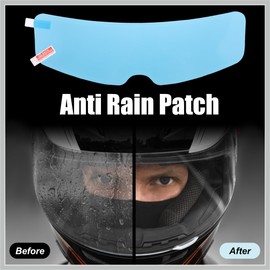 RATCHROLL 4pcs 9.65"x2.87" Rain Proof Film for Motorcycle Helmet Universal Anti Rain Shield Film Lens Sticker Durable Nano Coating Sticker Film Helmet Accessory Replacement Car Parts