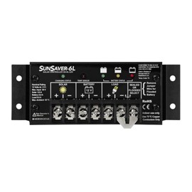 Morningstar SunSaver 6A PWM Solar Charge Controller (SS-6L-12V) - Solar Panel Regulator for 12V Batteries, Four Stage Battery Charging, LVD, HazLoc Rated, Low Noise, 5 Year WTY - Designed in The USA
