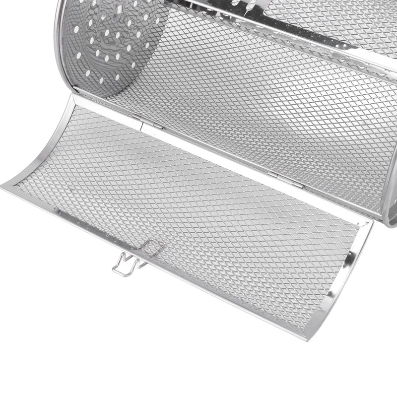Rolling Grilling Basket Stainless Steel Grill Cage Round Stainless Steel