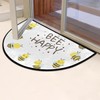 OMFUNS Half Round Door Mat, Non Slip Welcome Mat, Absorbent