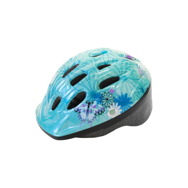 Palmy Kids Helmet, Flower/Blue (M27), 20.5 - 22.0 inches (52
