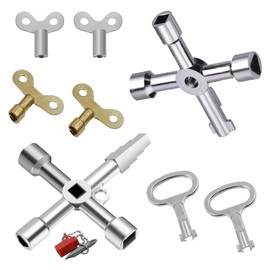 Control Cabinet Key Set of 8 Heating Ventilation Keys 4 Sided Key Square Key Universal Key Triangle Key Suitable for Radiators, Electricity, Counters, Taps and Locks