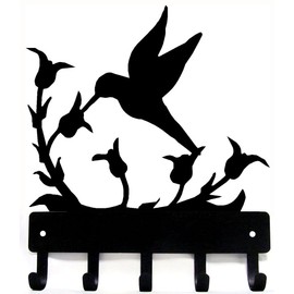 The Metal Peddler Key Rack Hooks - Hummingbird at Wildflower - Small 6 inch