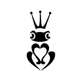 Bargain Max Decals Prince Frog Decal Notebook Car Laptop 5.5" (Black)