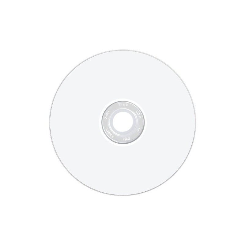 Taiyo Yuden That's CDR80WPY10BV 48x 700MB Printable Spindle Case for