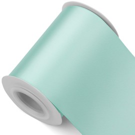 Humphrey's Craft 4 Inch Blue Double Faced Satin Ribbon - 10 Yards Variety of Color for Crafts Gift Wrapping Cutting Ceremony Decoration Sewing Chair Sash Wedding Dining Tables.