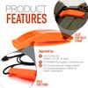 Bramble - 10 Emergency Orange Survival Safety Whistles - Distress