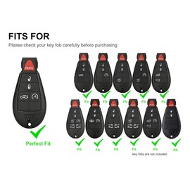 TPU Key Fob Cover fits for Dodge Dart 2013-2016 Car Key Fob Case for Dodge Ram Durango Grand Caravan Journey Ram 1500 2500 3500 Jeep Grand Cherokee Chrysler Town Country (for Dodge D White)