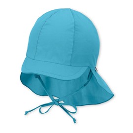 Sterntaler Baby Girls' Peaked Cap with Neck Protection Hat, Turquoise (Turquoise 435), 45, Turquoise (turquoise 435)