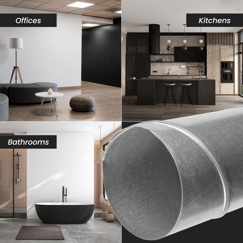 4" Inch Round Spiral Air Duct, 45" Inch Long Duct,