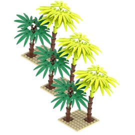 LONESTAR Bricks Building Blocks City Building Kit Trees 3 x Palm Trees Each with 2 Trunks | Market Leader Compatible | DIY