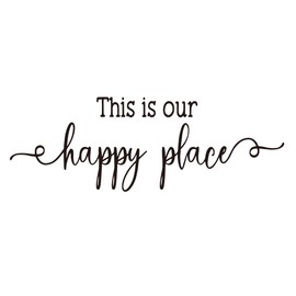 This is Our Happy Place - Carved Letters Sweet Words Wall Decals Vinyl Art Words Home Décor