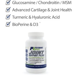 PERFORMANCE INSPIRED Nutrition Joint Support Plus – Glucosamine, Chondroitin, Turmeric & BioPerine – Triple Strength Joint Comfort & Mobility Support – 90 Count