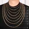 HZMAN Men Women 24k Real Gold Plated Figaro Chain Stainless